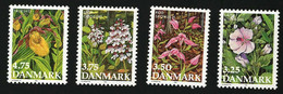 1990 Flowers Michel DK 981 - 984 Stamp Number DK 920 - 923 Yvert Et Tellier DK 984 - 987  Xx MNH - Ungebraucht