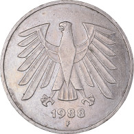 Monnaie, République Fédérale Allemande, 5 Mark, 1988, Stuttgart, TTB+ - 5 Mark