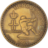 Monnaie, Monaco, Louis II, 2 Francs, 1924, TTB, Bronze-Aluminium, Gadoury:MC129 - 1922-1949 Louis II