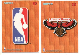 2 Cartes Pamini Club Basket Ball *  N;238 Atlanta Hawks  & 267 NBA* Fleer 1995/1996  USA - Pallacanestro