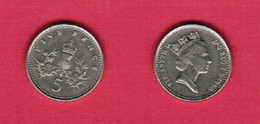 GREAT BRITAIN  5 PENCE 1990 (KM # 937b) #6874 - 5 Pence & 5 New Pence