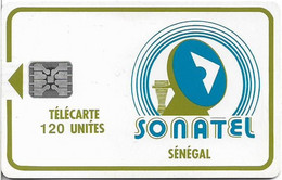 Senegal - Sonatel - Logo - 120Units, SC5, Cn.38161 White Embossed, No Hole, Used - Sénégal