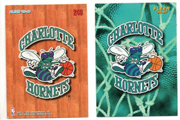 2 Cartes Pamini Club Basket Ball *  N;153 Et 240 Charlotte Hornets   * Fleer 1995/1996  & 1996/1997 USA - Basket-ball