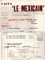 86-  POITIERS- FACTURE CAFES CAFE LE MEXICAIN- C. PIGNON TORREFACTEUR- 13 RUE GENERAL SARRAIL- LAGORCE A NEXON 87-1950 - Food