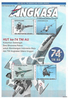 INDONESIA, 2020, MNH, PLANES, FIGHTER PLANES, HELICOPTERS,  PERSONALIZED SHEETLET - Vliegtuigen