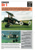 Aviation Guerre 14 18 : Dépliant Fokker Dr I Contenant Un écorché De L'appareil Du Baron Rouge - Aerei
