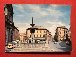 Delcampe - Cartolina - Saluti Da Viterbo - Piazza E Fontana Grande - 1966 - Viterbo