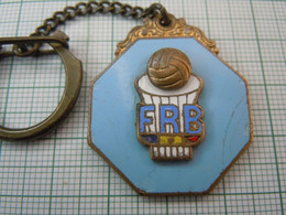 Romania Rumänien Romanian Basketball Federation FRB Vintage Enamel Keychain Basket (ds779) - Apparel, Souvenirs & Other