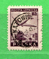 (Us.5) POLONIA ° - AIRMAIL - 1946 - AVION Sur VARSOVIE.  Yv. 11. Oblitéré Come Scansione - Gebruikt