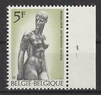 Belgie OCB 1777 ** MNH Met Plaatnummer 1. - 1971-1980