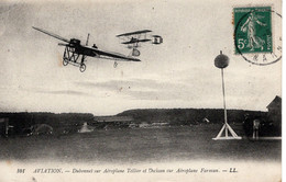 L'Aviateur DUBONNET Sur Aéroplane Tellier Et L'aviateur Dickson Sur Aéroplane Farman - CPA - Aviateurs