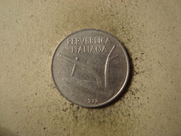 MONNAIE ITALIE 10 LIRES 1972 - 10 Lire