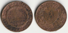 Italie, Savoie-Sardaigne, Charles-Félix, 5 Centesimi, 1826 Turin - Piemonte-Sardinië- Italiaanse Savoie