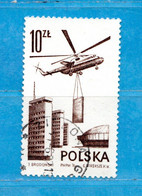 (Us.5) POLONIA ° - AIRMAIL - 1976 - AVIONS.  Yv. 56.  Oblitéré Come Scansione - Used Stamps