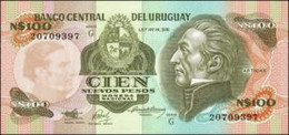 URUGUAY 100 NUEVOS PESOS P 62A 1987 UNC SC NUEVO - Uruguay