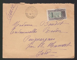 1 Timbre Soudan Français  Année 1921  Destination Parignargues    Gard - Briefe U. Dokumente