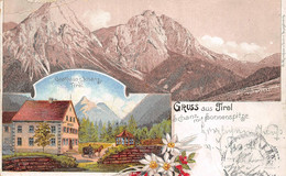 Ehrwald Schanz Gasthaus Franz Ostheimer Gruss Illustrateur - Ehrwald