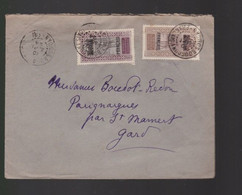 2  Timbres  Soudan Français      20 C Et 5 C   Année 1924  Destination   Parignargues     Gard - Briefe U. Dokumente