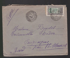 1  Timbres Soudan Français     5 C   Année 1924  Destination   Parignargues     Gard - Cartas & Documentos