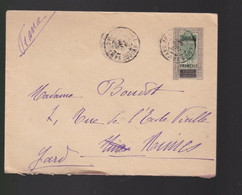1  Timbres Soudan Français     25 C   Année 1924  Destination   Nîmes      Gard - Cartas & Documentos