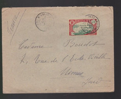 Un Timbre  50c Sur Enveloppe    Niamey   Territoire Du Niger Année 1927   Destination  Nîmes Gard - Brieven En Documenten