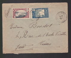 2  Timbres  10 C  40 C  Sur Enveloppe    Niamey   Territoire Du Niger Année 1928   Destination  Nîmes Gard - Lettres & Documents