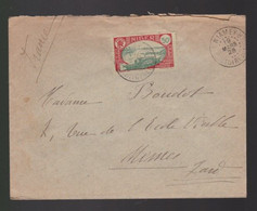 1  Timbre    50 C  Sur Enveloppe    Niamey   Territoire Du Niger Année 1928   Destination  Nîmes Gard - Lettres & Documents