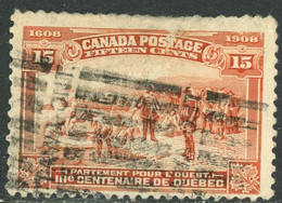 Canada USED 1908 "Champlain's Departure" - Usati