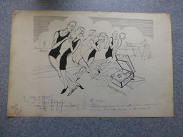 Musique Et Température, Dessin Original De Ralph Soupault, Signé, Vers 1925, Encre De Chine, UNIQUE ; G 04 - Drawings