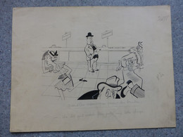 Attentat à La POSTE (bombes) Dessin Original De Ralph Soupault, Signé, Vers 1925, Encre De Chine, UNIQUE ; G 04 - Disegni