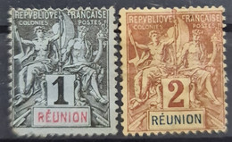 RÉUNION 1892 - MLH - YT 32, 33 - Nuevos