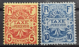 RÉUNION 1907 - MLH - YT 6, 7 - Taxe à Percevoir - Portomarken