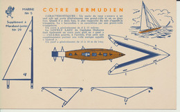 PETIT PLAN  "Marabout"  Marine N°5   COTRE BERMUDIEN. - Other Plans