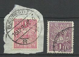 ROMANIA Rumänien 1948 Post-Steuermarken Tax Taxe Michel 38 - 39 O - Fiscale Zegels