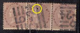 Strip Of 3, Strike Of JC 32c / Martin 17a On SG42  British East India, QV One Anna, Used, No Water Mark 1856 (Pin Hole - 1854 Compagnia Inglese Delle Indie
