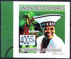 Comoros 2009 MNH Imperf, Brenda Fassie, Queen Of African Pop Music, HIV +ve, Died Of Over Dose Cocaine - Musica
