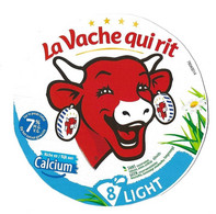 LA VACHE QUI RIT FROMAGE - ETIQUETTE DEVANT LA VACHE QUI RIT LIGHT CALCIUM  ( 8 PORTIONS ) VOIR DETAIL - Cheese