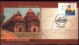 HINDUISM- LORD SHIVA- TERRACOTTA TEMPLE-BURDWAN-SPECIAL COVER- PICTORIAL CANCEL-USED-INDIA-2006-BX3-41 - Hinduismo