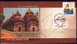 HINDUISM- LORD SHIVA- TERRACOTTA TEMPLE-BURDWAN-SPECIAL COVER- PICTORIAL CANCEL-USED-INDIA-2006-BX3-41 - Induismo