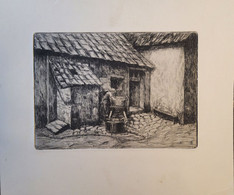 Aan Het Wassen Door Rik Keuterickx (1907-1974) - Etchings