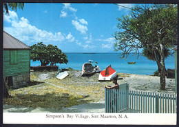 Netherlands Antilles 1981 Saint Martin, Sint Maarten, Simpson's Bay Village, Boats On The Beach - Sint-Marteen
