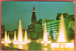 United States Cleveland, Ohio 1975 / Fountains On The Mall, Convention Center, Terminal Tower - Cleveland