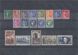France - Année 1940-41 - Neuf** - N°YT 476/93 - Timbres De 1832/38 Avec Nouvelle Valeur En Surcharge Rouge - Unused Stamps