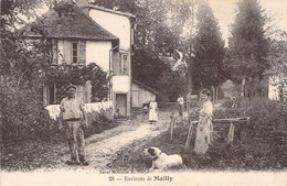 CPA - FRANCE - 71 - Environs De MAILLY LE CAMP -Nieps - Animée Villageois Et Chien - Troyes