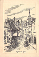 CPA - FRANCE - 71 - LOUHANS - GRANDE RUE - Signée YS - Maison JANIN - Louhans