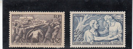 France - Année 1941 - Neuf** - N°YT 497/98 - Au Profit Du Secours National - Unused Stamps