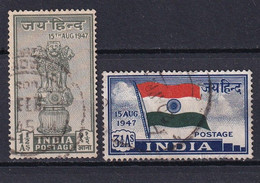 Inde  1947   YT 1/2   ° - Oblitérés