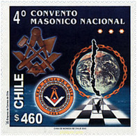 82346 MNH CHILE 2000 4 CONVENCION MASONICO NACIONAL - Cile