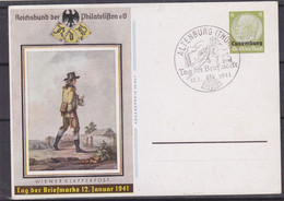 Luxembourg - Carte Postale De 1941 - Entier Postal - Oblit Altenburg - Journée Du Timbre - - 1940-1944 Duitse Bezetting