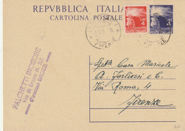 INTERO POSTALE 1948 4+4 L. TIMBRO BROZZI FIRENZE (ZP4886 - Interi Postali